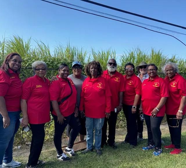 West St. John Civic Association volunteers at the Thanksgiving giveaway